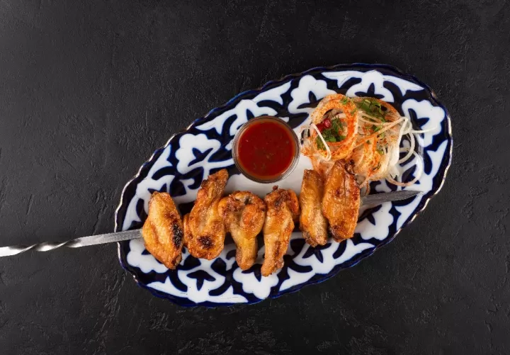 Куриные крылышки на мангале