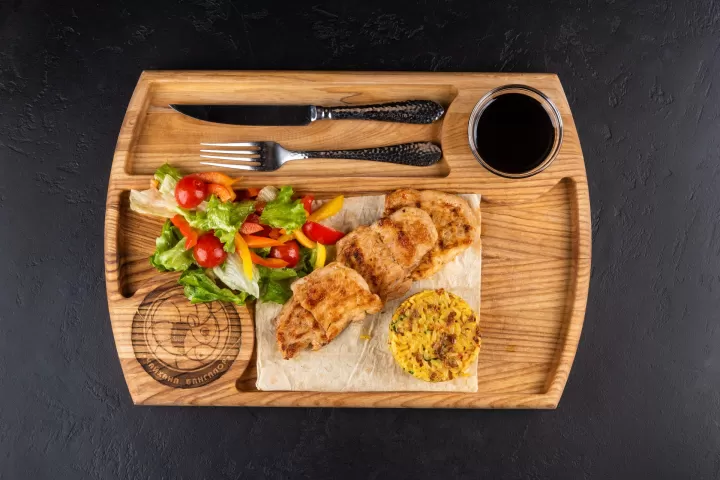 Куриные медальоны с ризотто