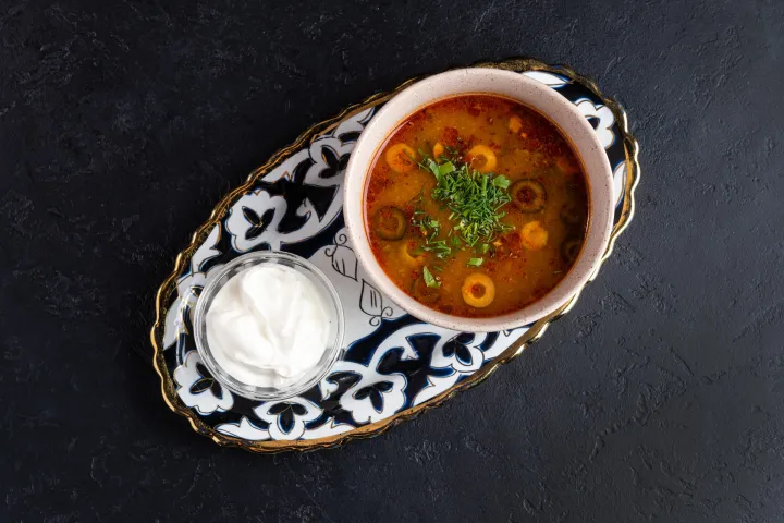 Солянка с курицей